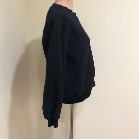 Quince Fleece Sweatshirt Size Small Black Recycled Polyester - Picture 3 of 10